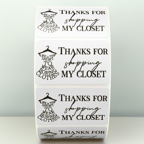 Thanks for Shopping My Closet Stickers – Cute Labels for Clothing Orders - Picture 8 of 11